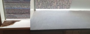 Cofurn betonlook restauratie van vensterbanken Stukadoor P Willems Grave